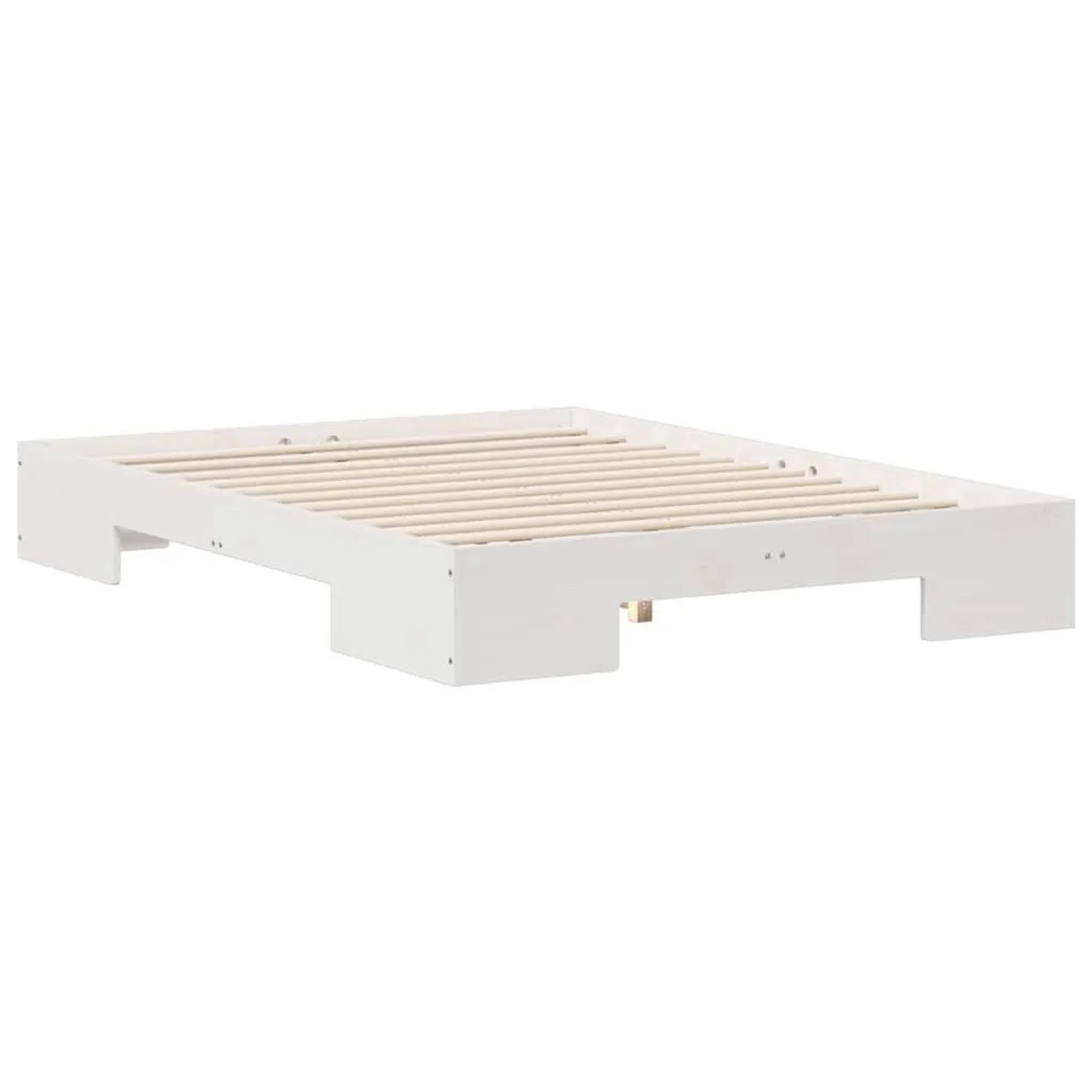 vidaXL Bodenbettgestell Weiß 120 x 190 cm Massivholz Kiefer 873041 günstig online kaufen