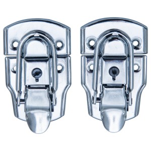 HMF 14985-09 Spannverschluss mit Schloss 2 Stück 45 x 75 mm Silber Verzinkt