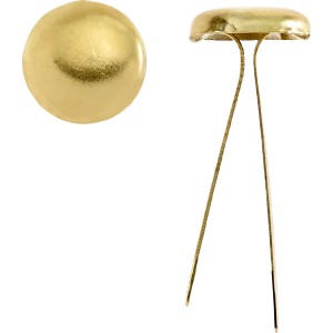 LUX Musterbeutelklammer, 19 mm, vermessingt, 80 Stück, goldfarben, für Haushaltshelfer.