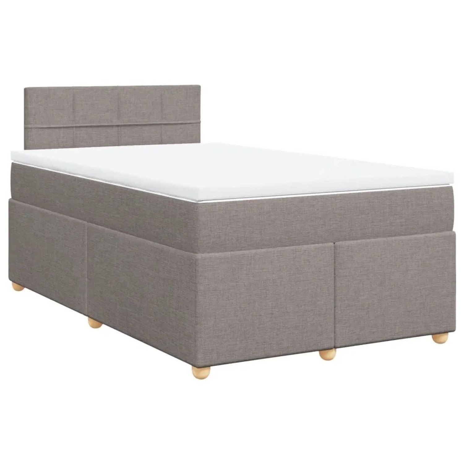 vidaXL Boxspringbett mit Matratze Taupe 120x190 cm Stoff 3288923 günstig online kaufen