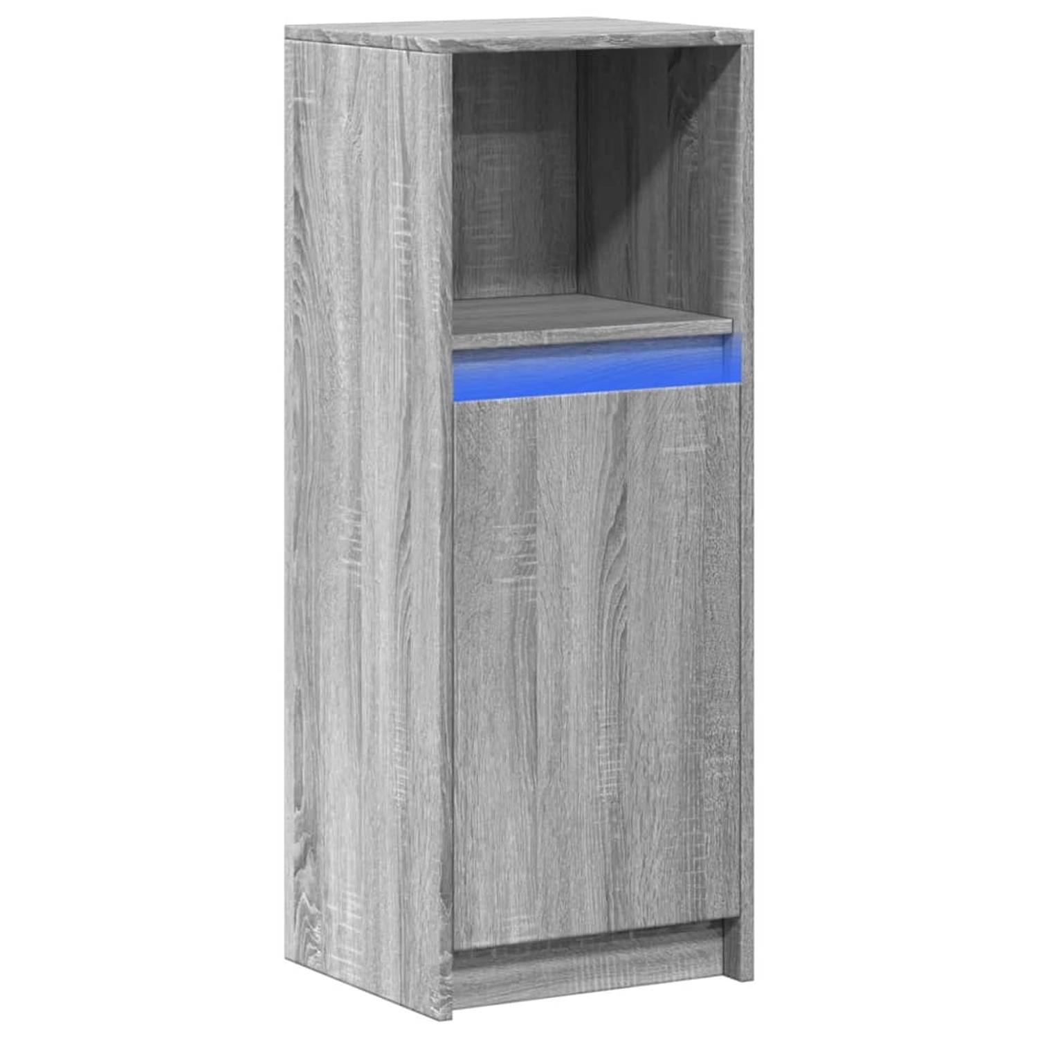 vidaXL LED-Sideboard Grau Sonoma 38x34x100 cm Holzwerkstoff 852171 günstig online kaufen