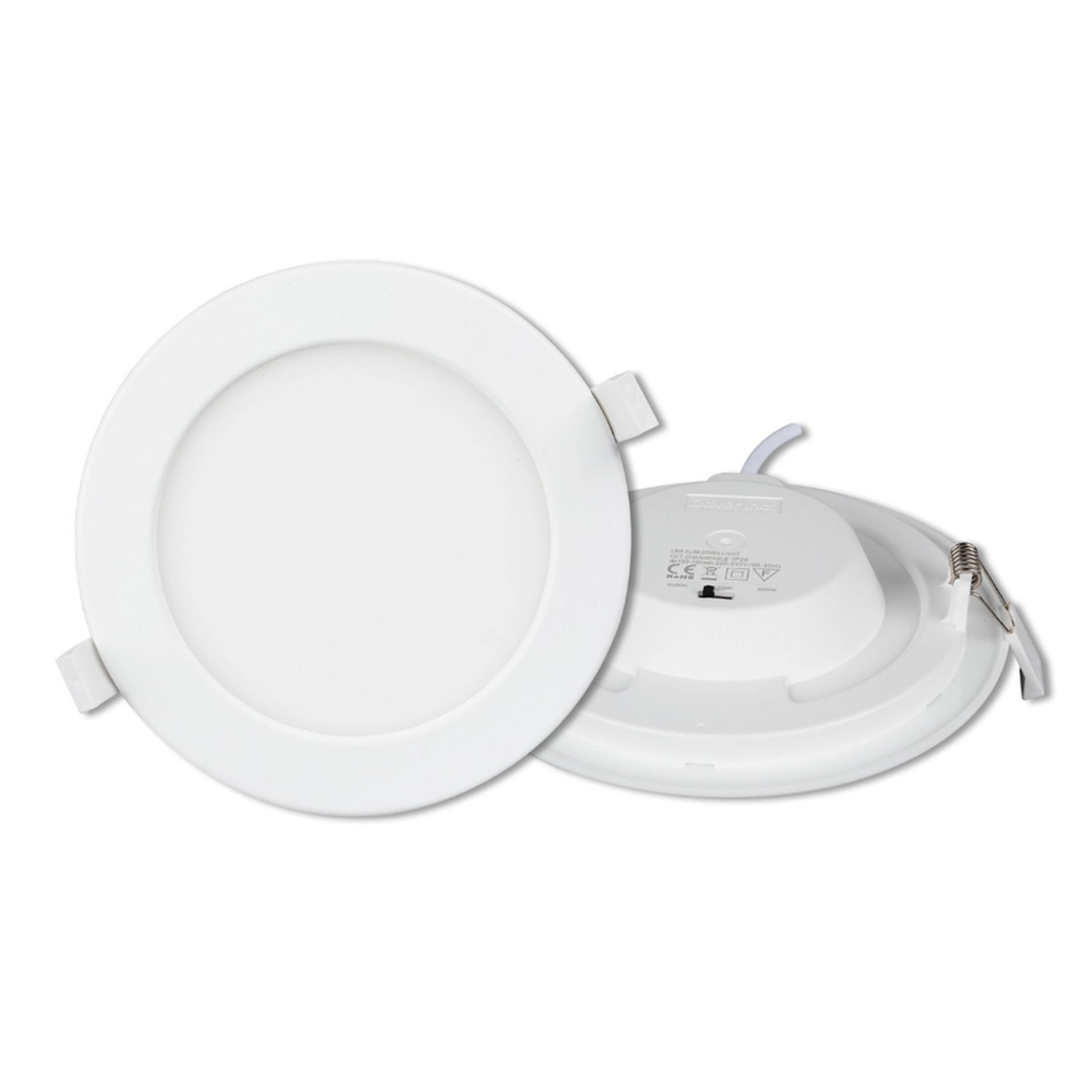 LUXULA LED Downlight Einbauleuchte Einbauspot Dimmbar CCT 3000K 4000K 6000K 24W 2565lm IP44 Weiß