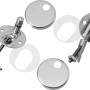 WC-Sitz Scharnier-Set in Chromoptik aus Edelstahl zur Befestigung von Toilettensitzen.