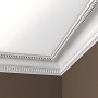 Eckleisten Set: 5 weiße Zierleisten (10 m) für Decke/Wand, Neo-Klassizismus Stil.