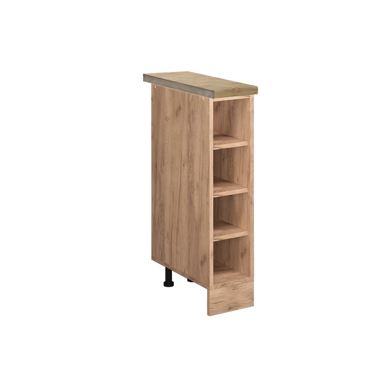 Vicco Küchenregal R-Line Offener Küchenschrank Goldkraft Eiche 20 cm AP Eiche