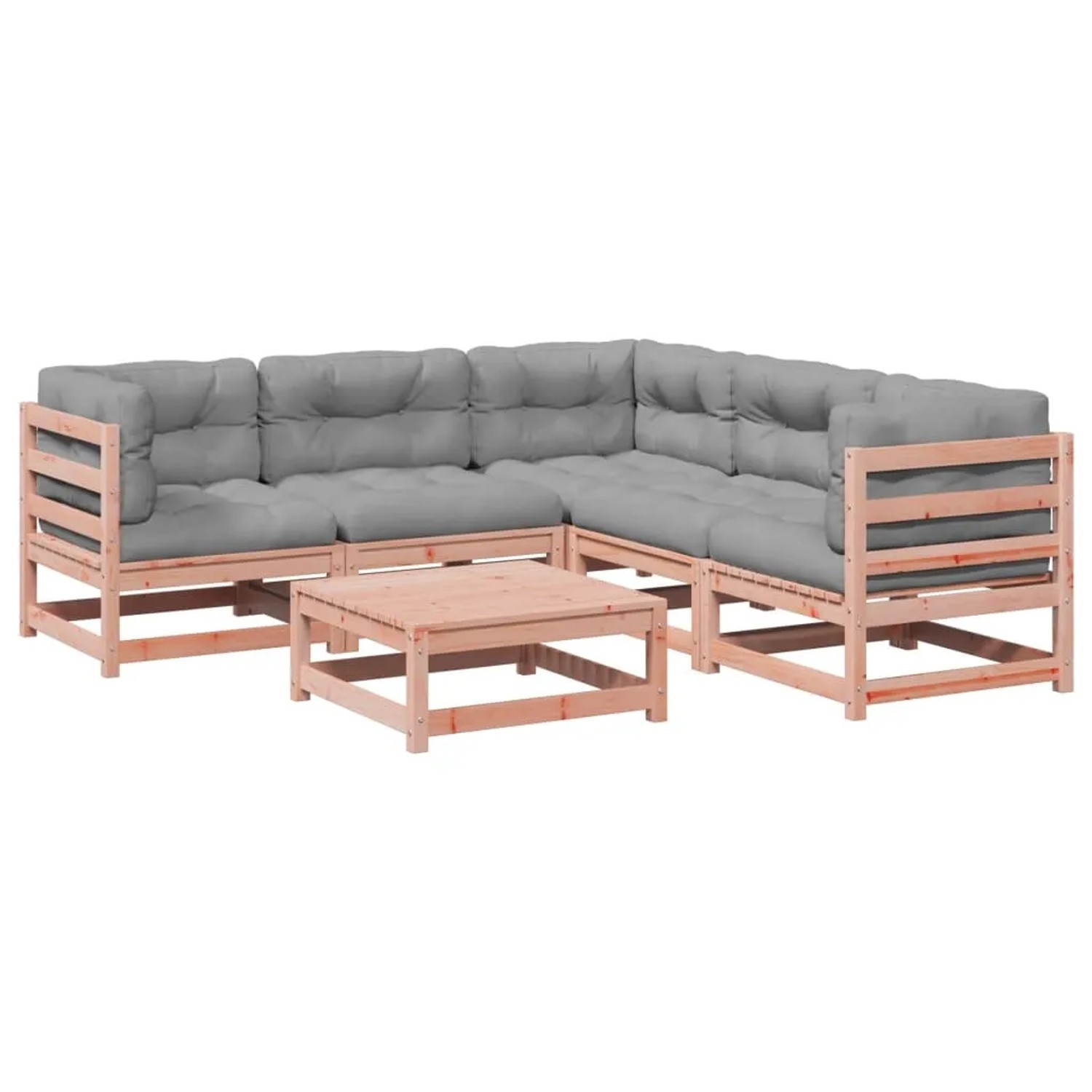 vidaXL 6-Tlg Garten-Sofagarnitur mit Kissen Massivholz Douglasie 3299447 günstig online kaufen
