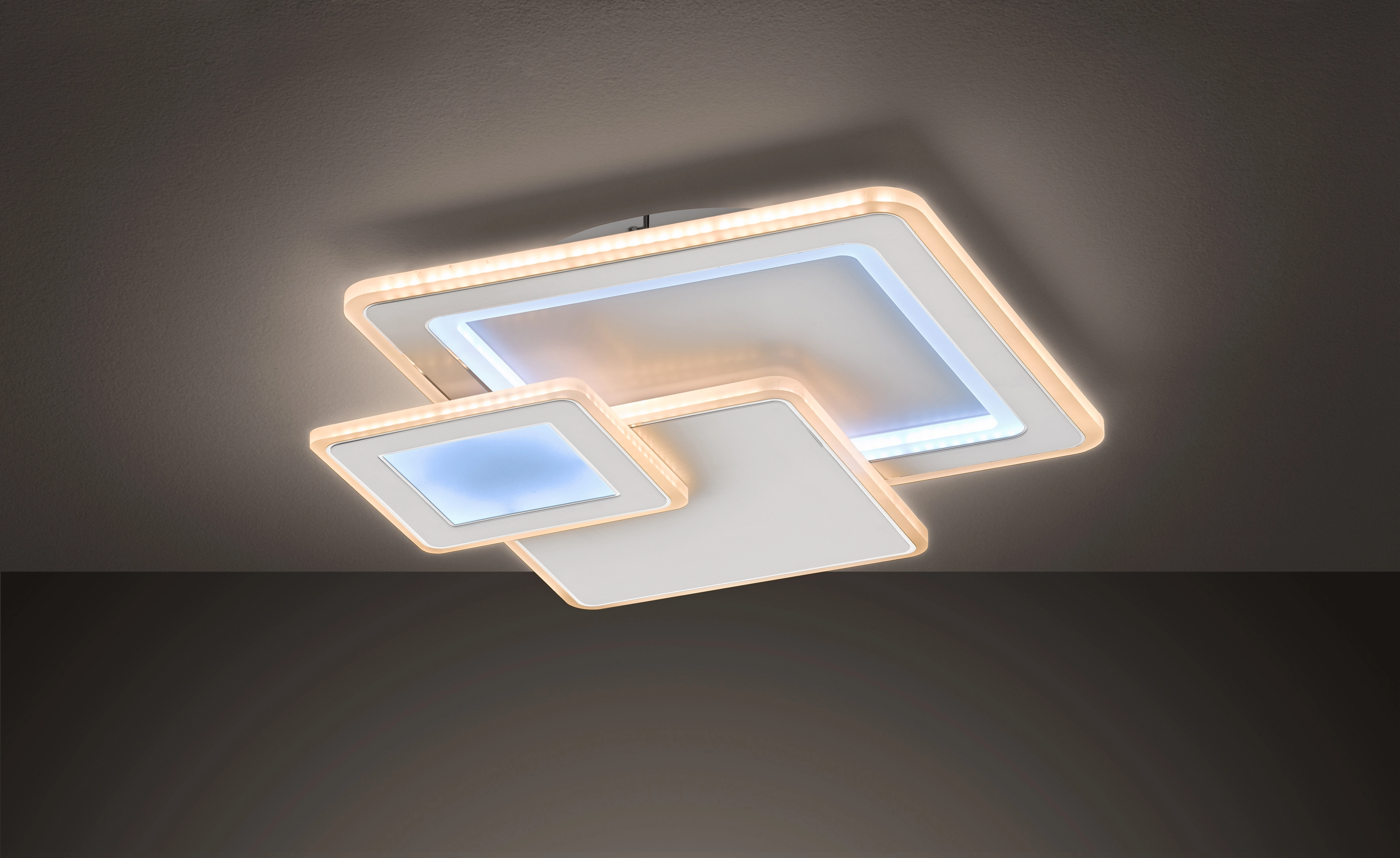 Wofi LED-Deckenleuchte 47,5 cm x 48 cm Weiß Dimmbar kaufen bei OBI | Deckenlampen
