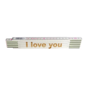 Stabila Zollstock mit Lasergravur 'I love you', 2 m, Messwerkzeug.