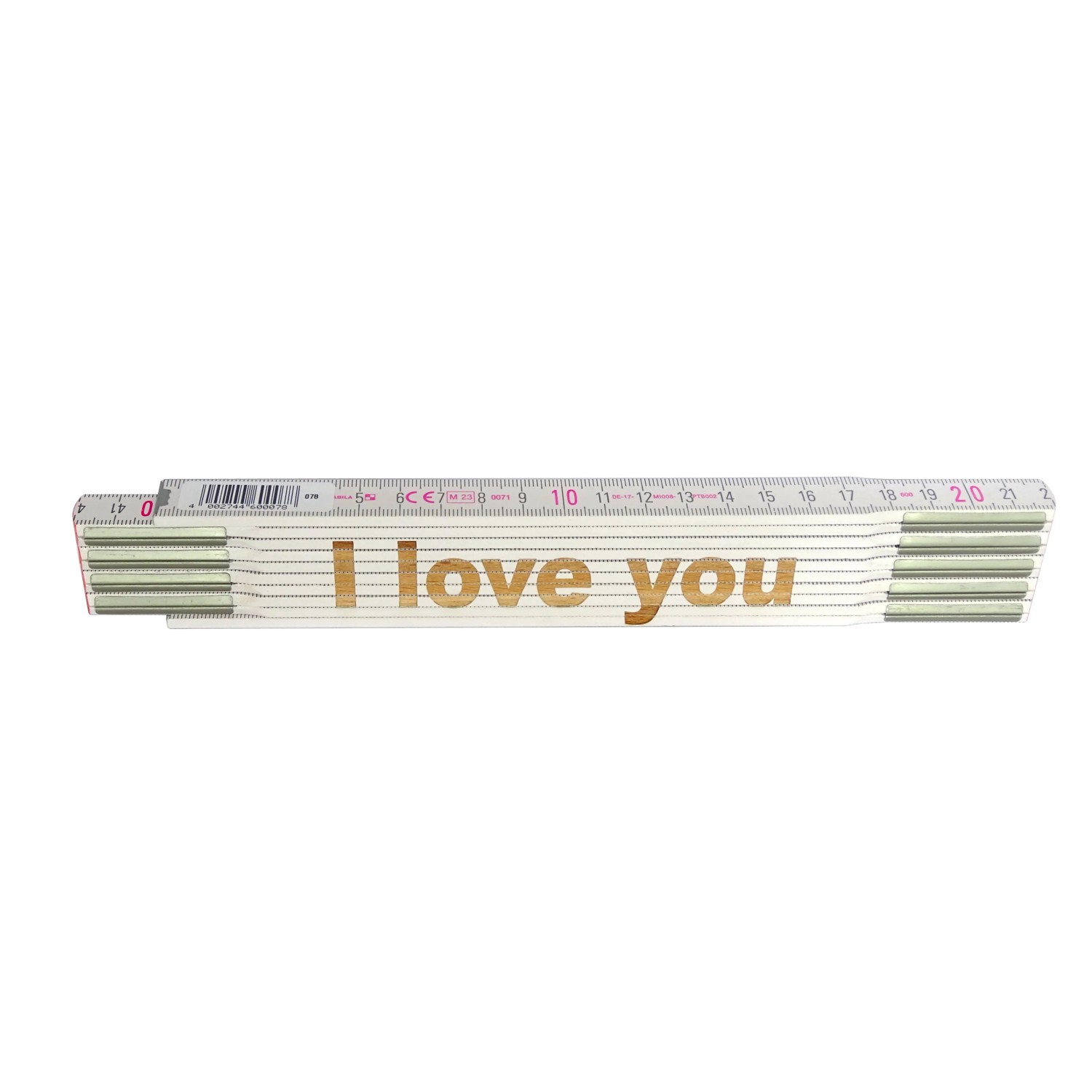 Image of Stabila Zollstock mit Lasergravur I,ove you 2 m