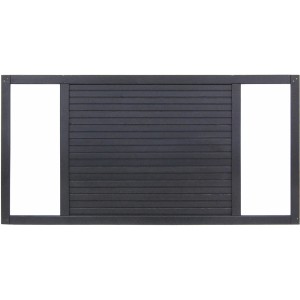Anthrazitfarbenes Sichtschutzzaun-Element Duo, 90x180 cm, mit integrierter PVC-Scheibe.