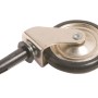 Teewagenrolle Ø 50mm mit Stift, 8kg Traglast, Stahlblechgehäuse und Kunststofflaufring.