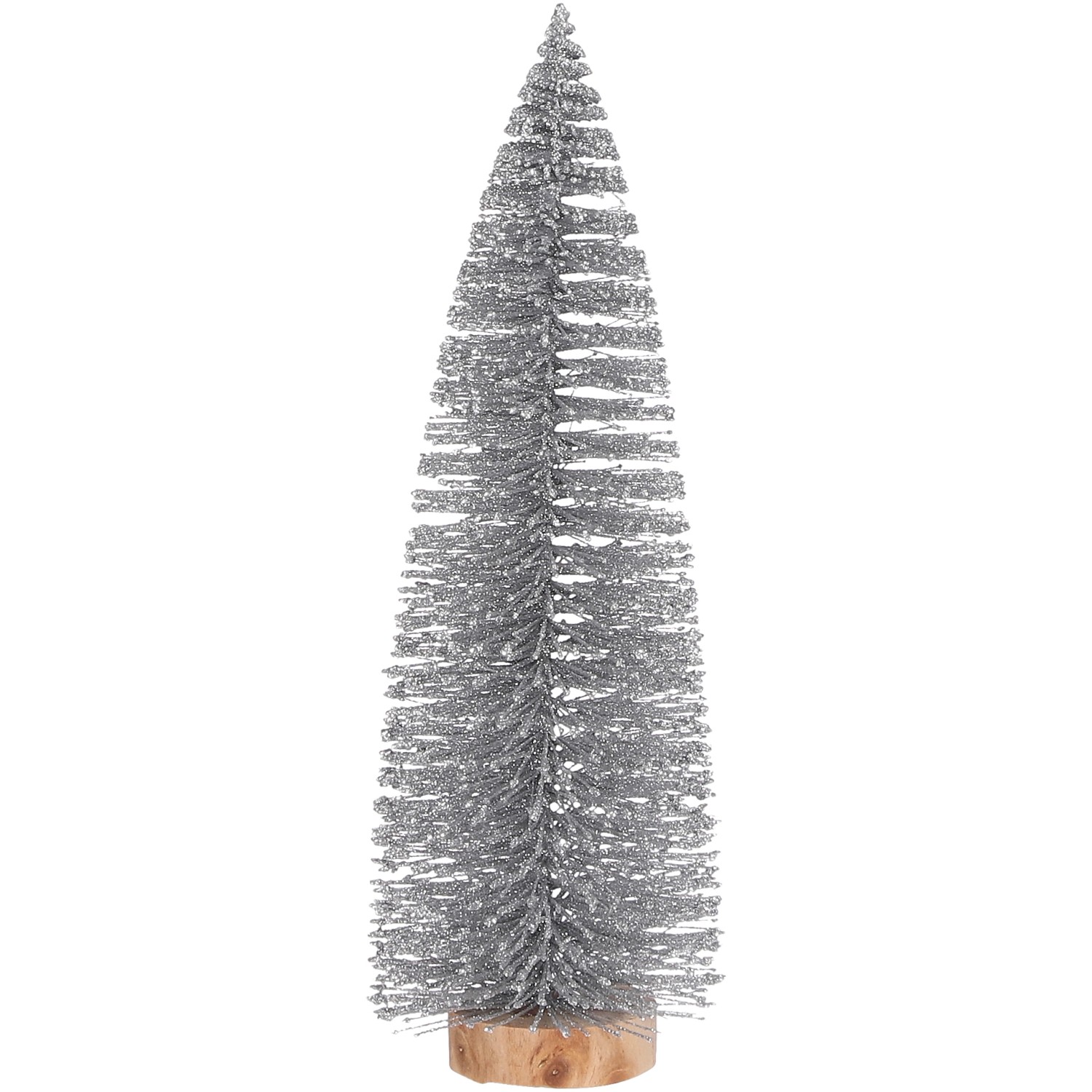 Baum Holzfuß Silber Kunststoff 32 cm x Ø 10 cm günstig online kaufen