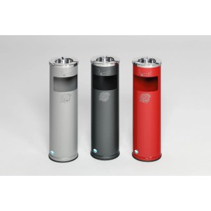 PROREGAL Robuster Kombiascher Mit Poliertem Aschereinsatz 11,6 Liter HxBxT 66 x 20 x 20 cm Verzinkter Stahl Rot