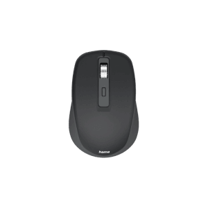 Schwarze Hama Multi-Device-Maus WM-450, kabellos mit 7 Tasten für PC & Laptop.