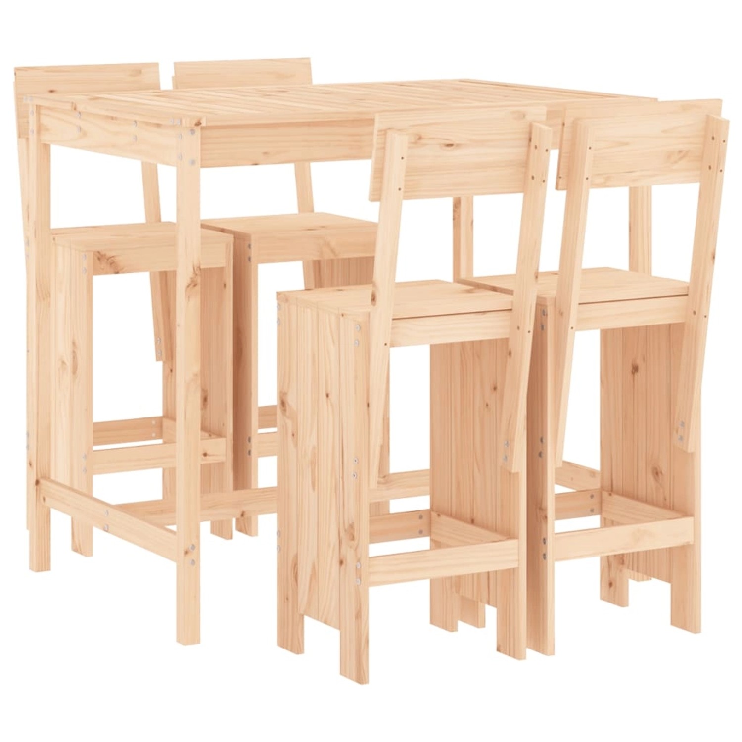 vidaXL 5-tlg Gartenbar-Set Massivholz Kiefer Modell 8