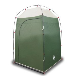 Grünes vidaXL Duschzelt für Camping & Outdoor. Robustes Polyesterzelt mit Reißverschluss, ideal als Umkleide oder WC.