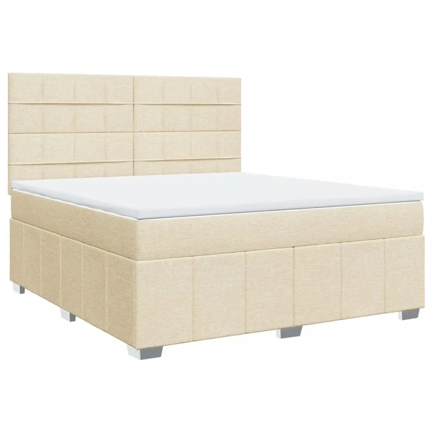vidaXL Boxspringbett mit Matratze Creme 180x200 cm Stoff 3291752 günstig online kaufen