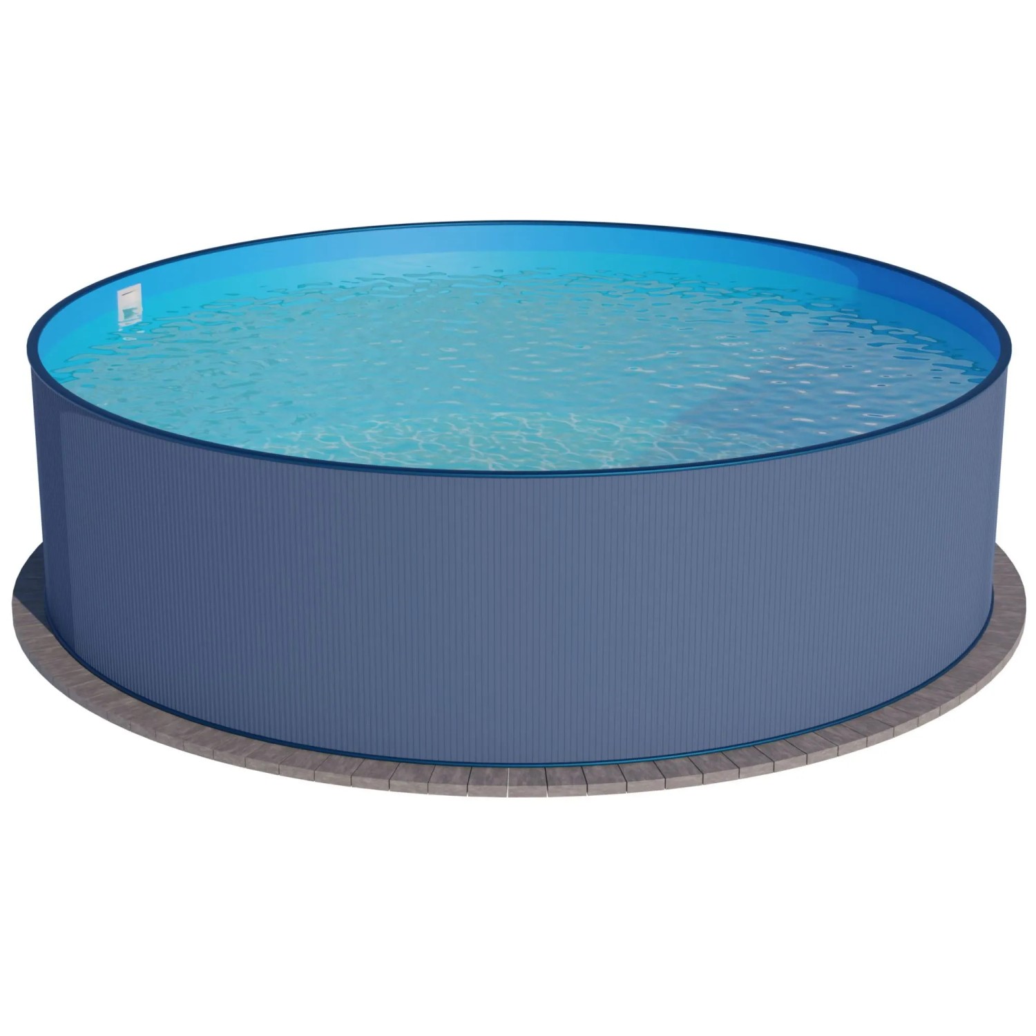 Summer Fun Stahlwandpool Rund 450 x 120cm Stahl 0,4mm Anthrazit Folie 0,4mm Blau Einhängebiese