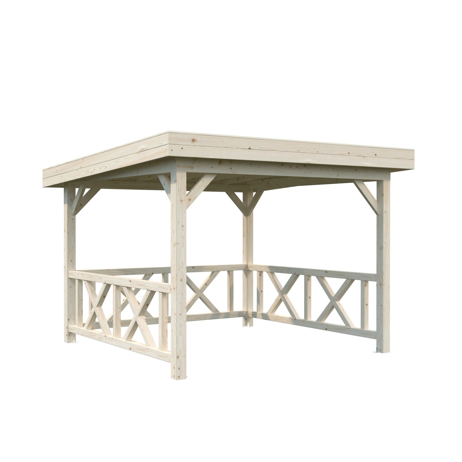 Palmako Pavillon Lenna Set 301 Naturbelassen 300 cm x 300 cm FSC® günstig online kaufen