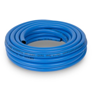 Blauer EBERTH Druckluftschlauch, 10m lang, 10x14,5mm, für Kompressoren.