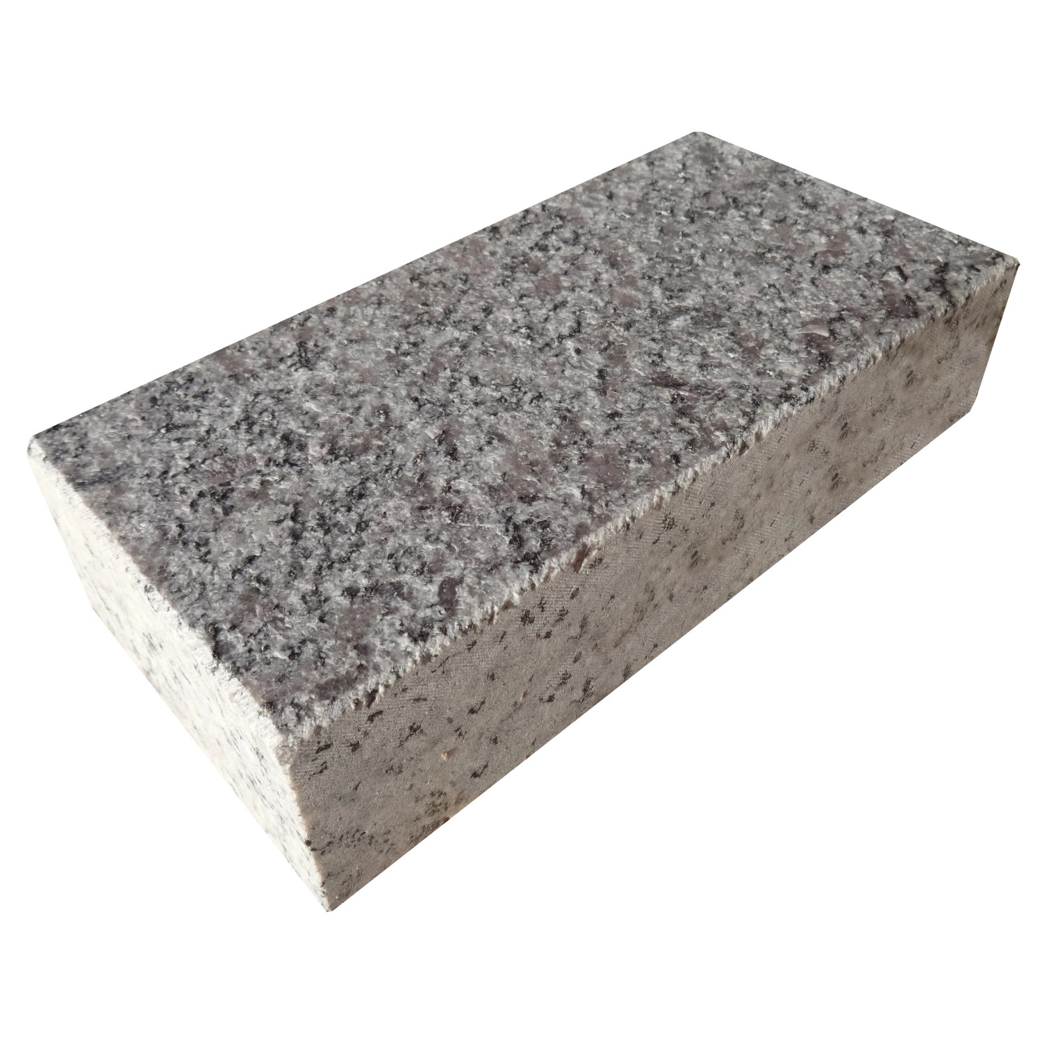 Granit Rechteckpflasterstein Grau gesägt geflammt 20 x10 x 5,2 cm