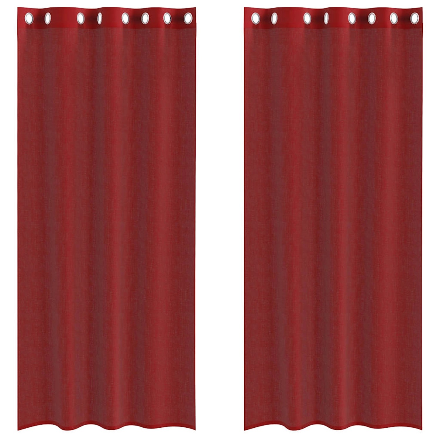 vidaXL Voile Vorhänge mit Ösen 2 Stk Weinrot 4102158 günstig online kaufen