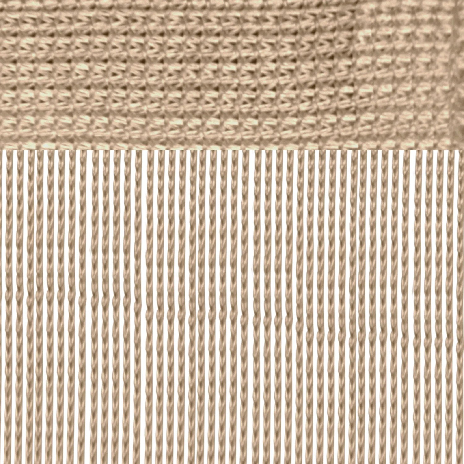 Beiger Arsvita Fadenvorhang Prince, 90x250 cm, Detailansicht der Fäden.