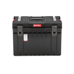 Schwarzer PROREGAL QBRICK Werkzeugkasten One mit Aluschienen, 52 Liter, bis 120 kg Traglast.