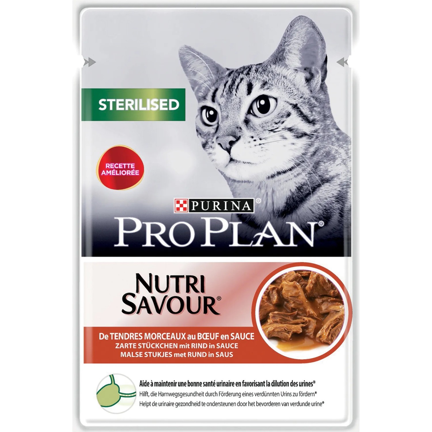 Purina Katzenfutter Pro Plan Wet Sterilised Rind 85 g Portionsbeutel