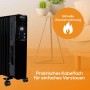 Schwarzer TroniTechnik Ölradiator TT OR 307 mit 7 Rippen, 1500W und WiFi Funktion.
