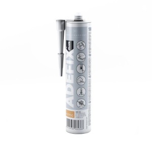 Weißer NOEL & MARQUET ADEFIX Plus Montagekleber 290 ml für Stuckprofile. Polymerbasierter Kleber für Innenmontage.