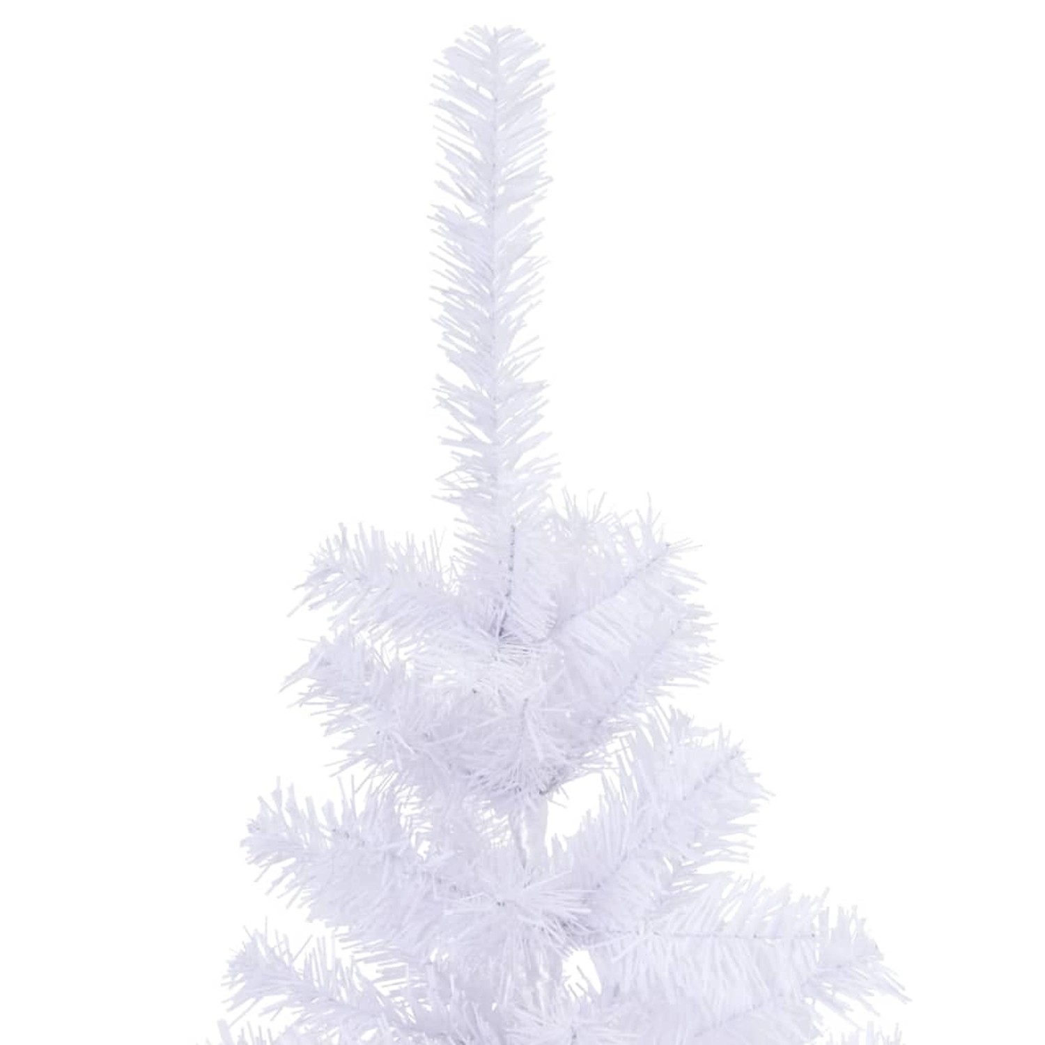 Detailaufnahme: Weißer, künstlicher Weihnachtsbaum, 120 cm hoch, mit 230 Zweigen.