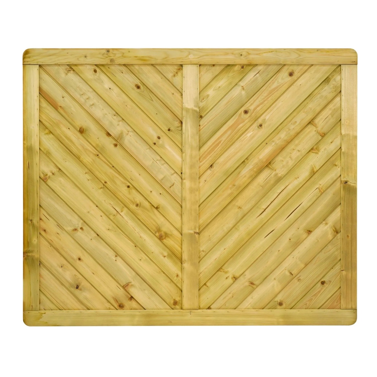 GartenLand Massivzaun INNSBRUCK MASSIV Gerade 180x150 cm Holzzaun Fichte PEFC KDI Grün Massiver Rahmen 44x88 mm Sehr Sta...