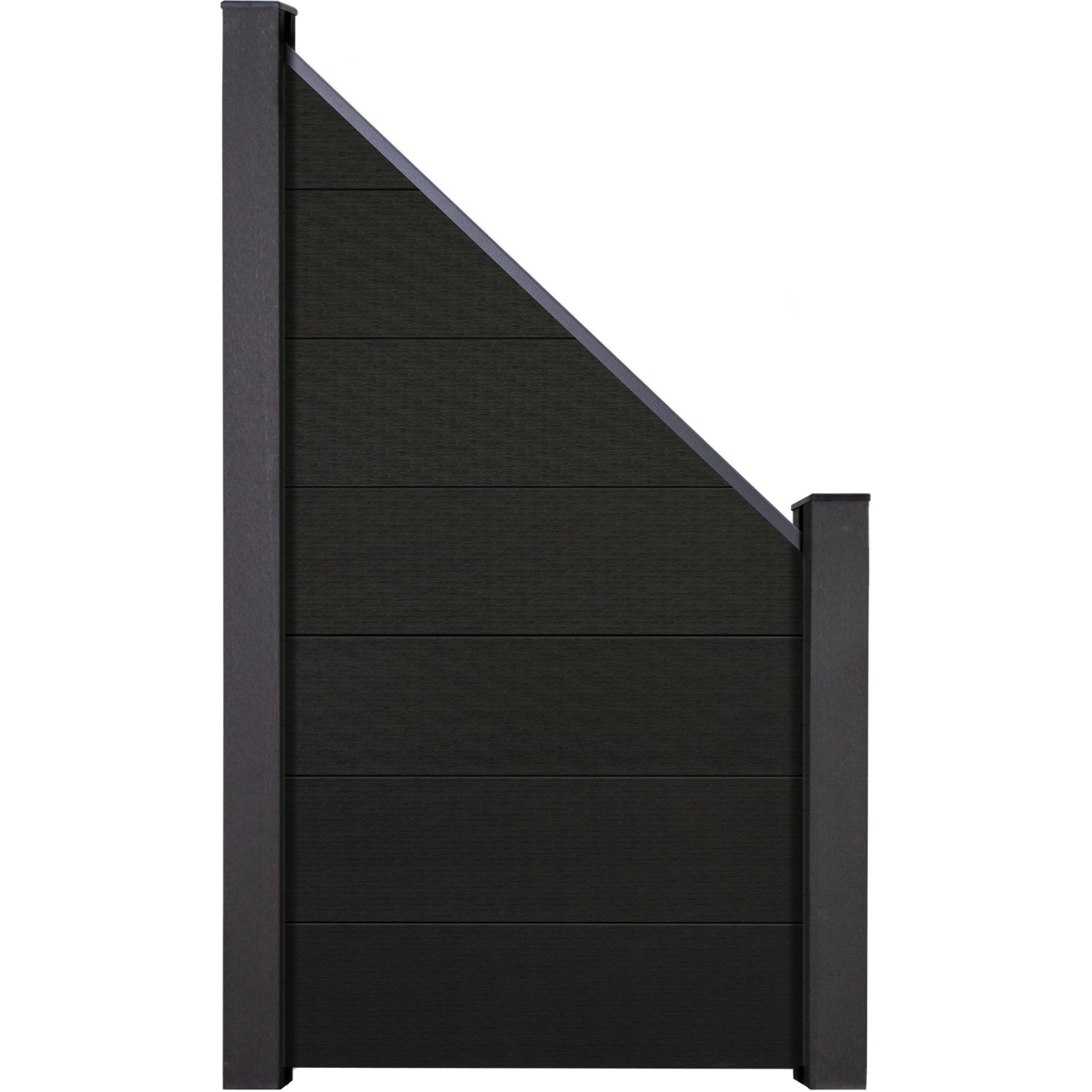 GroJaSolid Grande Schräg 90 cm x 180/90 cm Schwarz