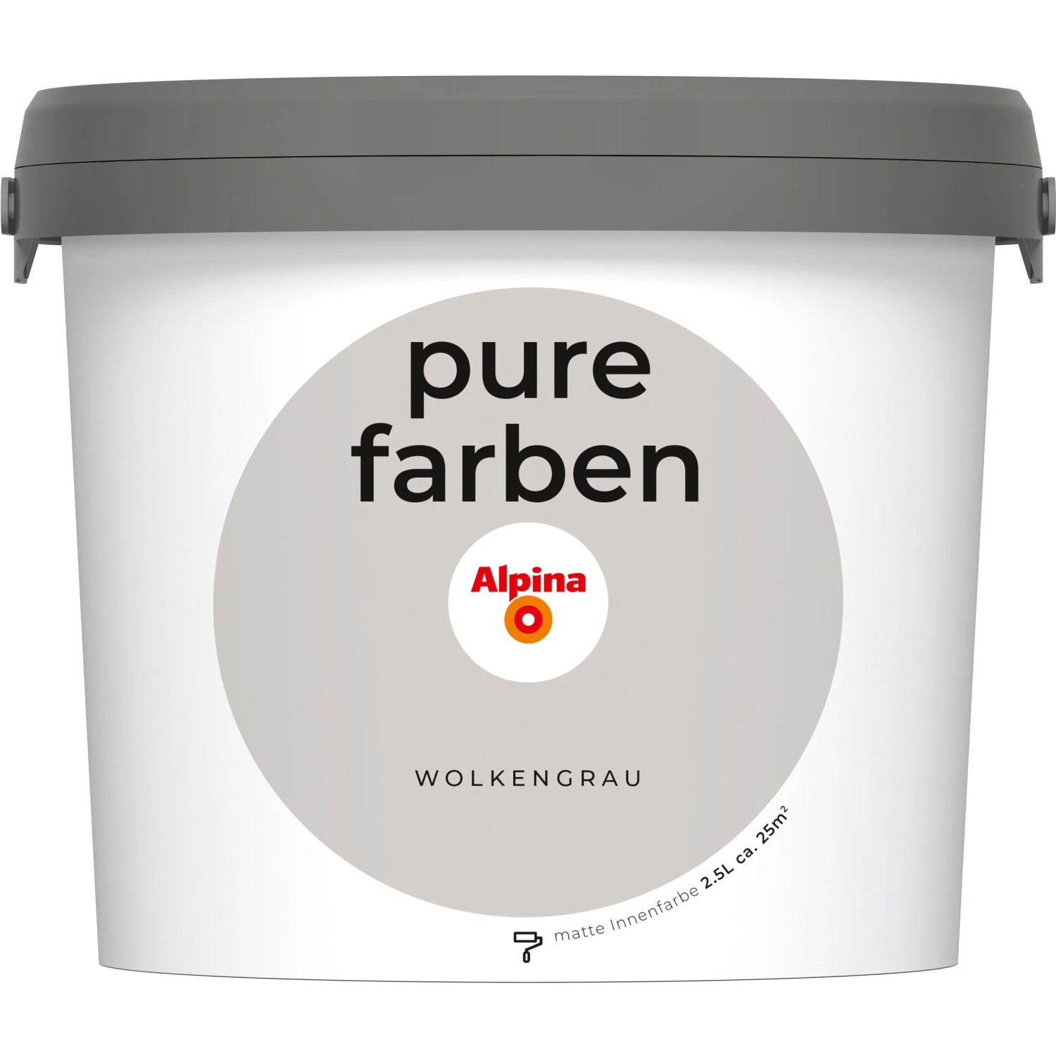 Alpina Wandfarbe Pure Farben Wolkengrau 2,5,