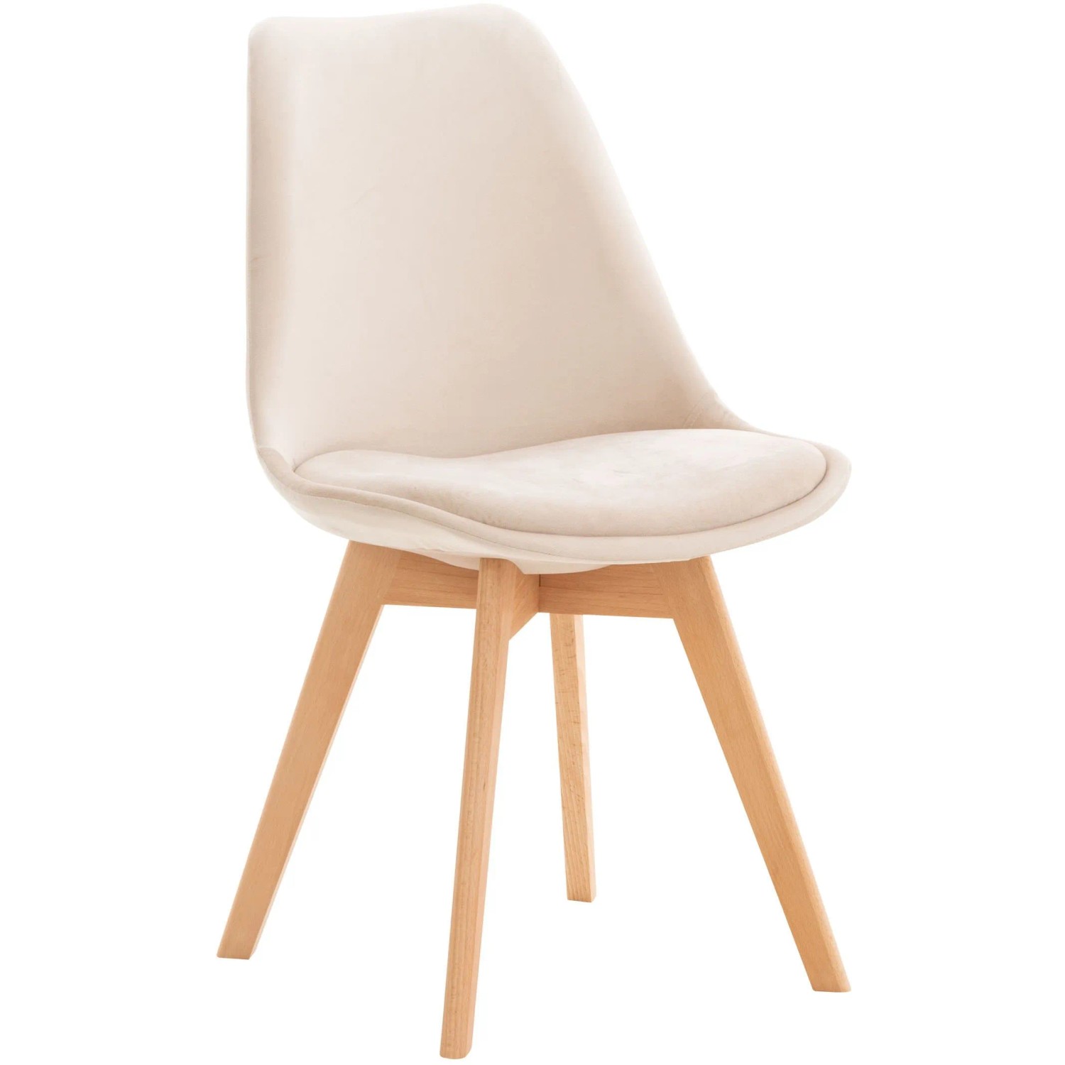 CLP Esszimmerstuhl Linares beige/Samt