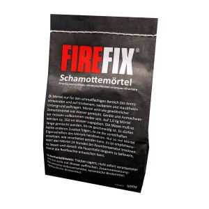 Firefix Schamottemörtel, 500g Packung für Kamine & Öfen.