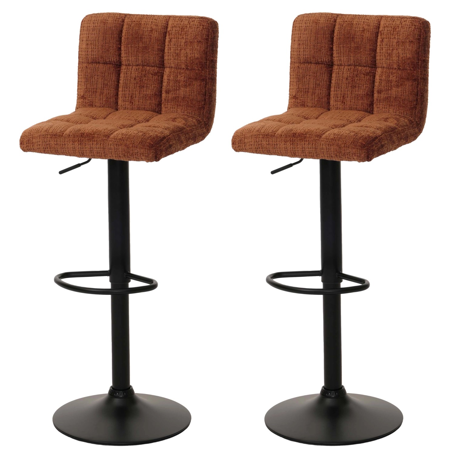 PROREGAL 2er-Set Barhocker Gepolstert Mit Lehne Sitzhöhe 63-83cm Höhenverst günstig online kaufen