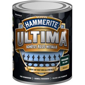 Dose Hammerite Ultima Metall-Schutzlack, Moosgrün, glänzend. Rostschutz, Grundierung und Lack in einem.