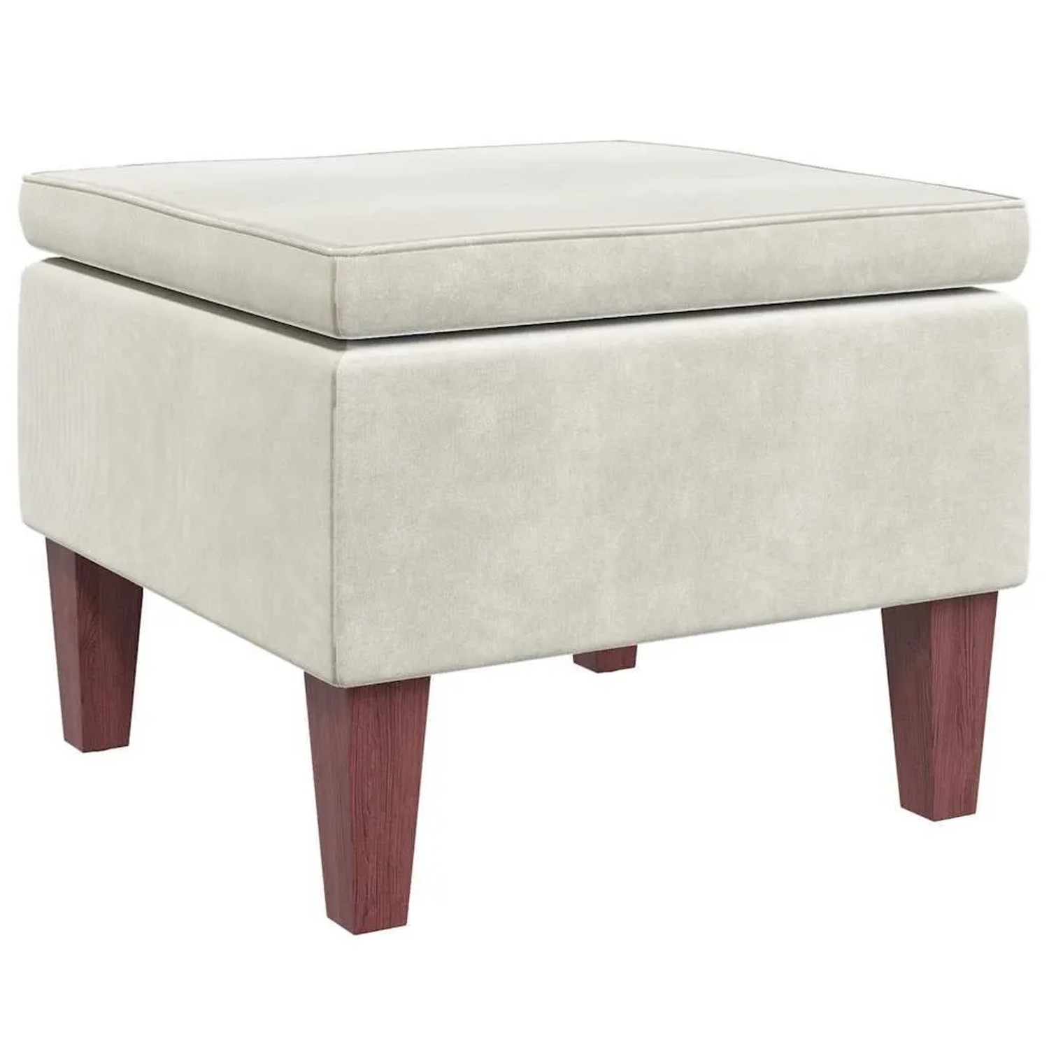 vidaXL Hocker mit Holzbeinen Creme Samt 329466