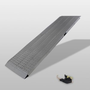 TRUTZHOLM Alu Auffahrrampe, 200x56cm, bis 270kg belastbar, mit Spanngurt für Autoanhänger.