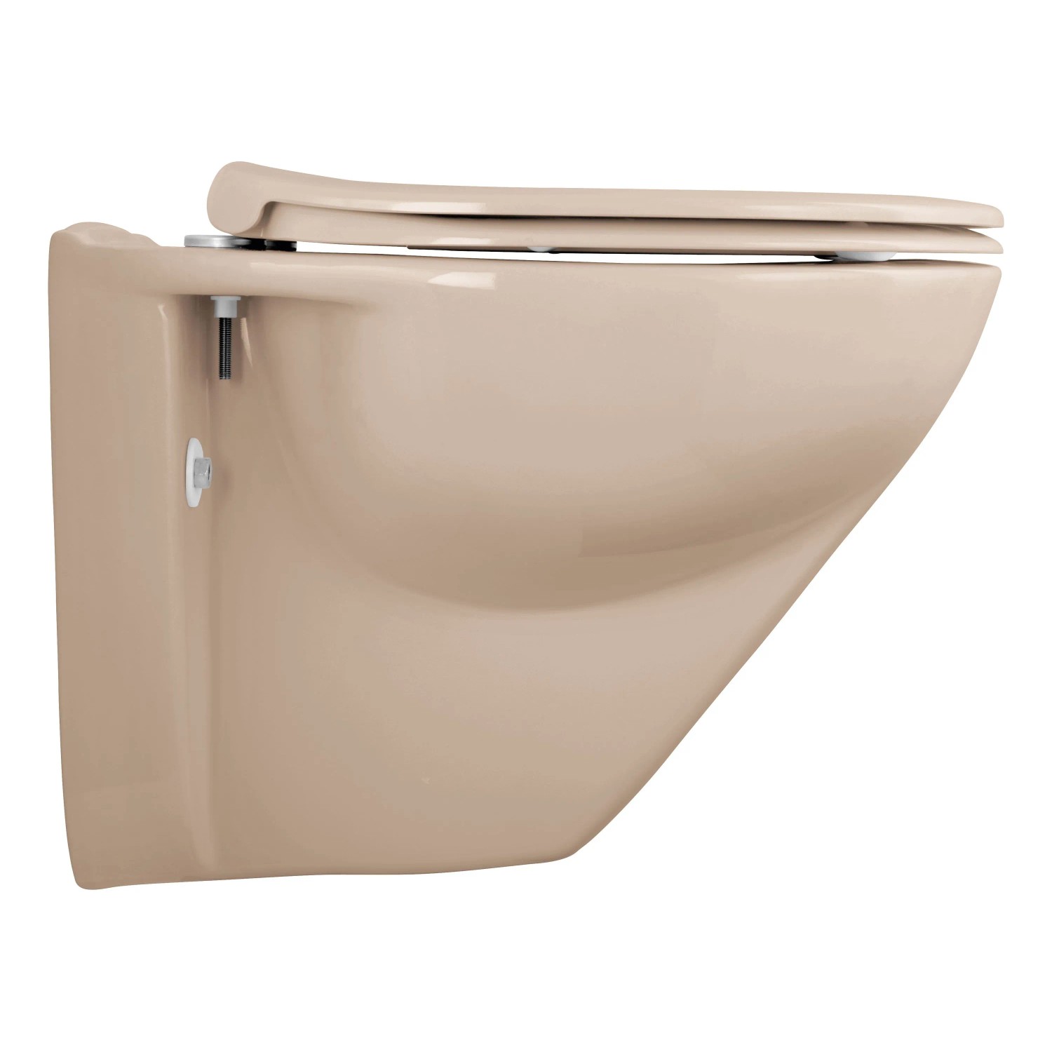 Calmwaters Hänge-WC Modern Plus 6 cm erhöht spülrandlos mit Sitz Beige 08AB6260 kaufen bei OBI