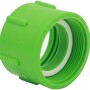 Grüner IBC Adapter von Grob- auf Feingewinde, 2 Zoll, für Regentonnen.