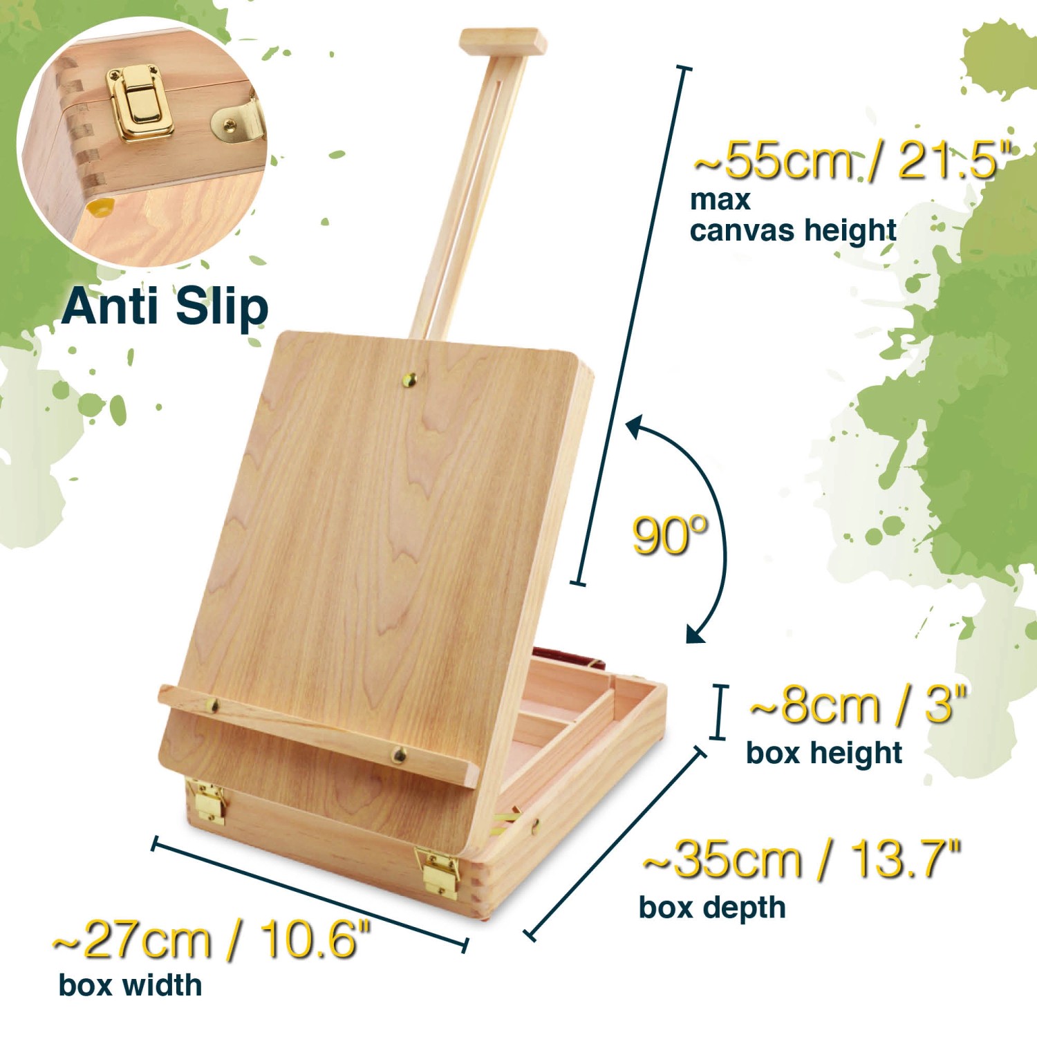 Artina Florence Kofferstaffelei mit Acrylfarben und Zubehör, ideal für Künstler und Anfänger.