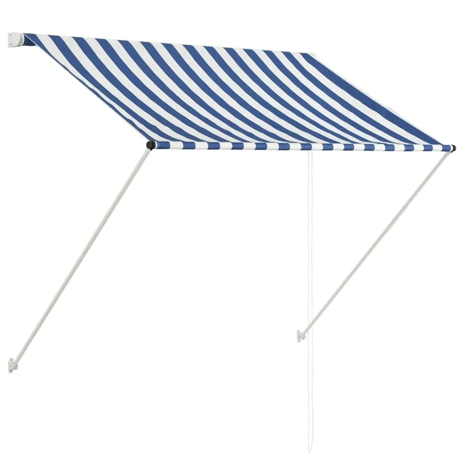 vidaXL Einziehbare Markise 150×150 cm Blau und Weiß 143746