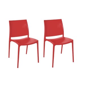 KMND Stuhl Emma Rot 2er Set 20876