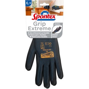 Spontex Grip Extreme Handschuhe Gr. 8, Haushaltshandschuhe mit Nitrilbeschichtung für hohe Griffsicherheit.