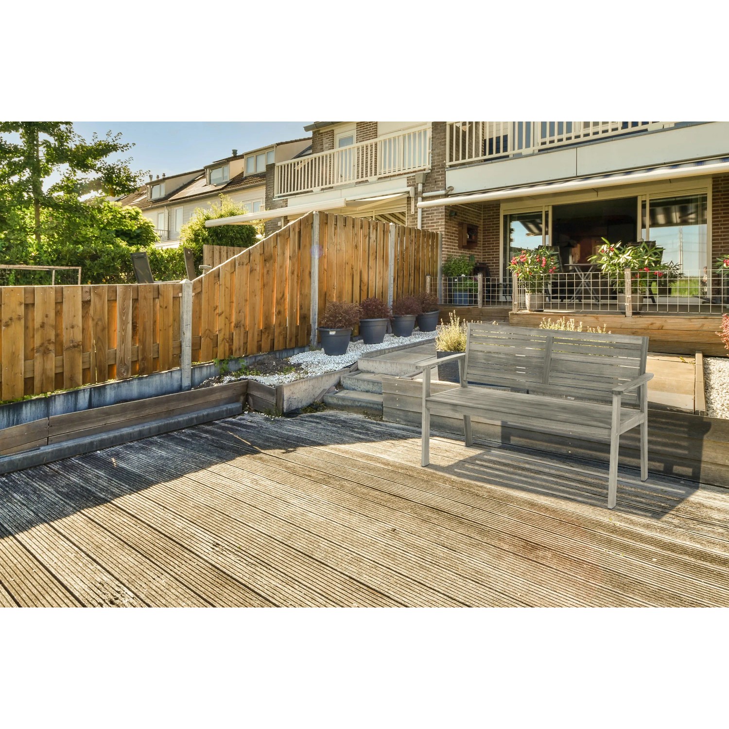 greemotion Houten Tuinbank Maui 2 Houten bank met rugleuning-Tuinbank greemotion Houten Tuinbank Maui 2 Houten bank met rugleuning-Tuinbank