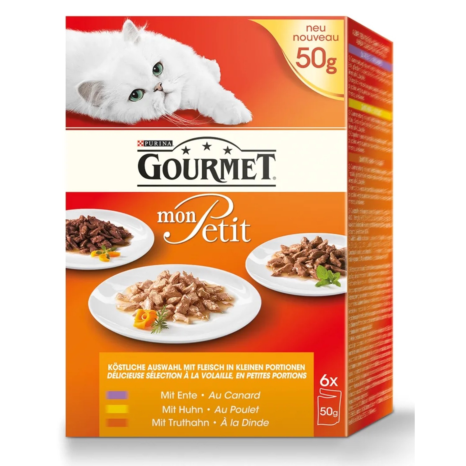 Gourmet Katzen-Nassfutter Mon Petit mit Geflügel 6 x 50 g