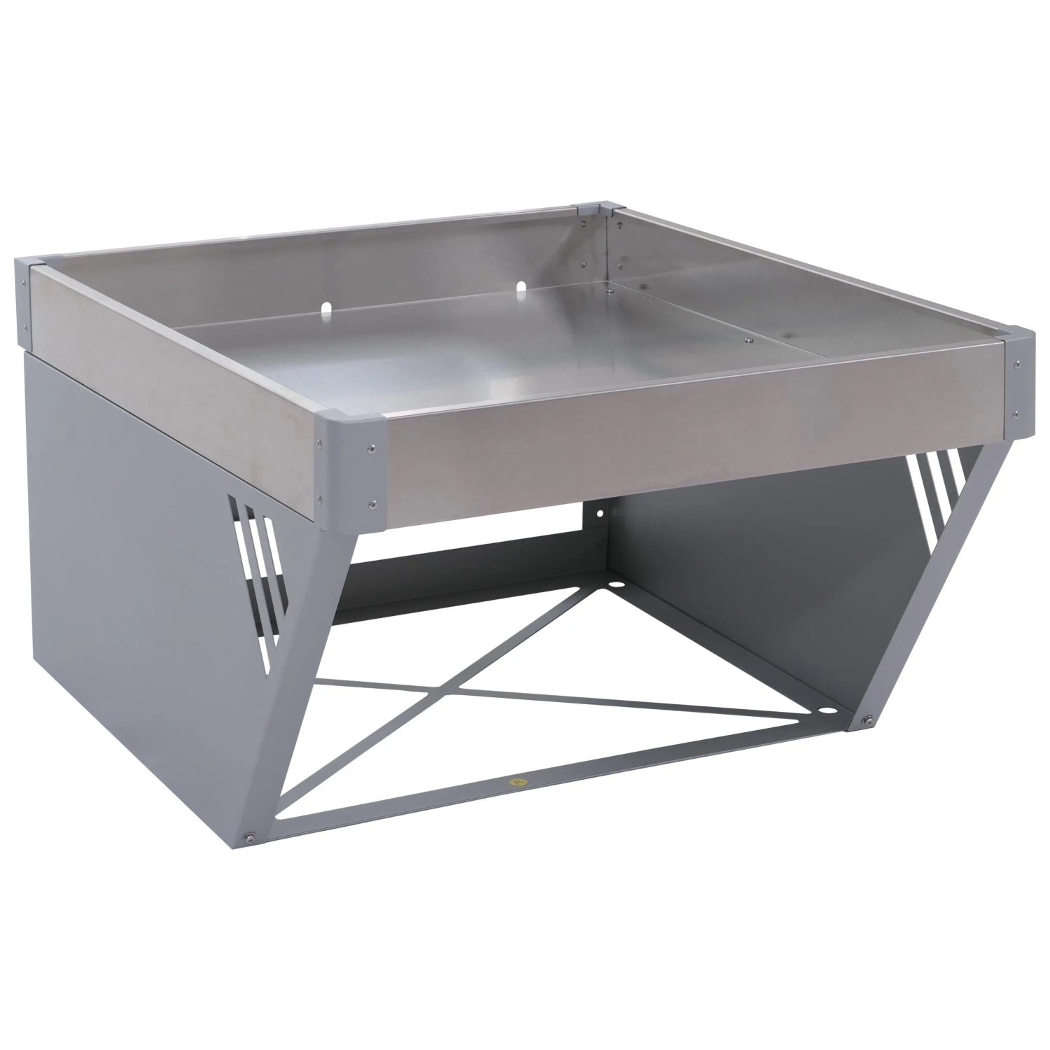 MCW Mähroboter-Garage mit Pflanzkasten P41 Metall 40x60x70cm Edelstahl Verzinkt Grau